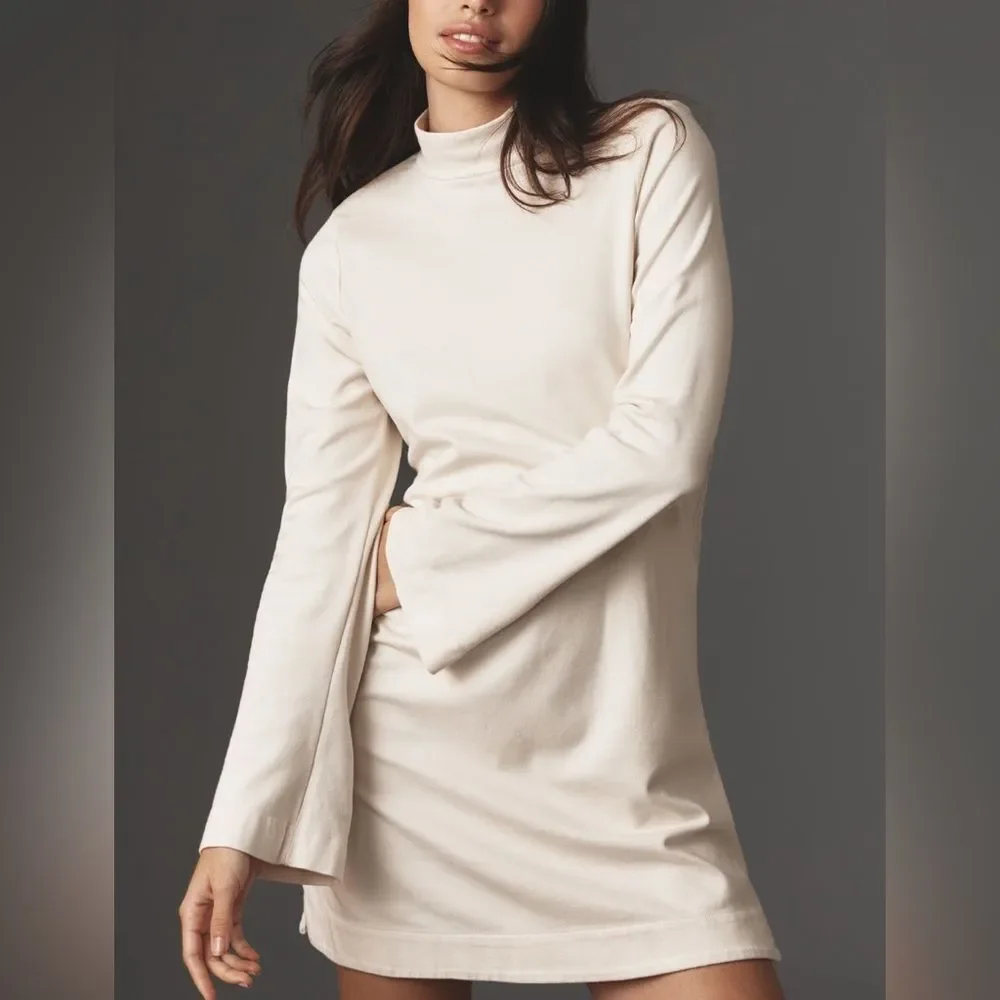 Anthropologie Cream Dress Ponte